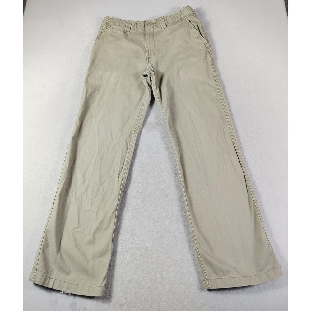 Aeropostale Pants Mens 33 Beige Cotton Chino Straight Leg Khakis Distressed